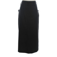 Yohji Yamamoto Black skirt with contrast stitching