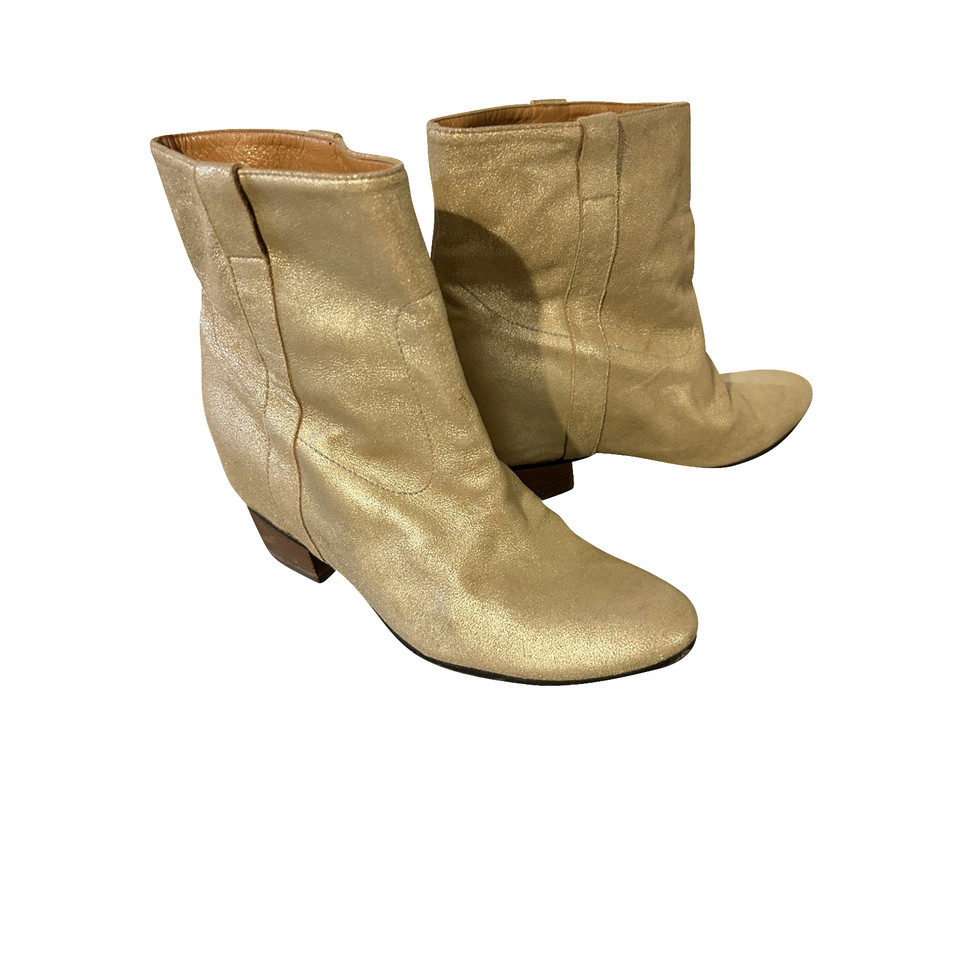 Golden Goose Ankle boots Leather in Gold