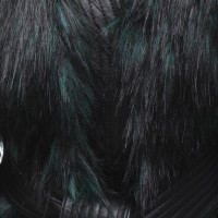 Balmain X H&M Faux fur jacket in black / green