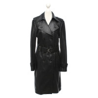Strenesse Jacke/Mantel aus Leder in Schwarz