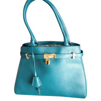 Luisa Spagnoli Handbag Leather in Blue
