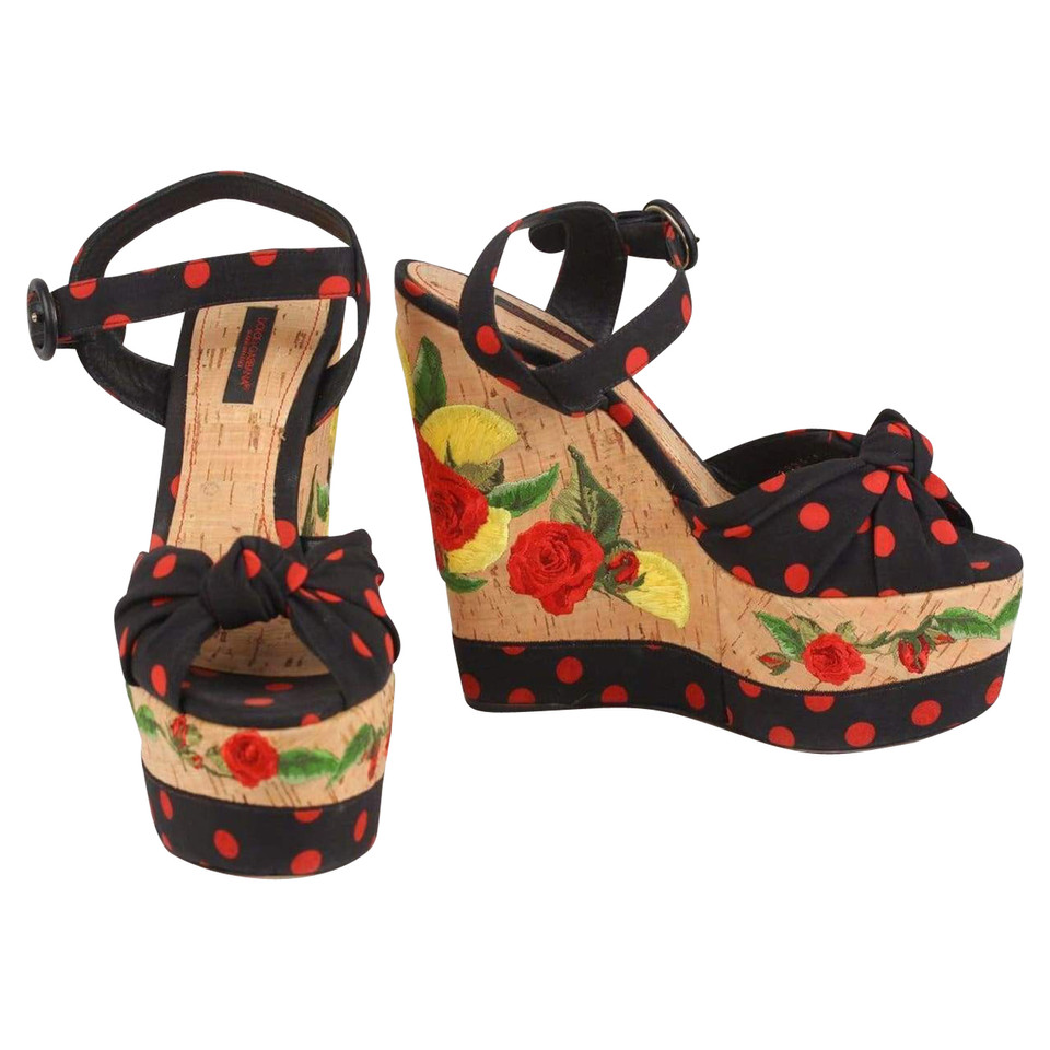 Dolce & Gabbana Sandaletten mit Keilabsatz
