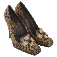 Yves Saint Laurent pumps optique brocart