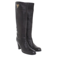 Prada Bottes en daim noir