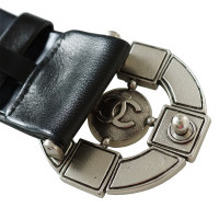 Chanel Maltese cross buckle leather belt