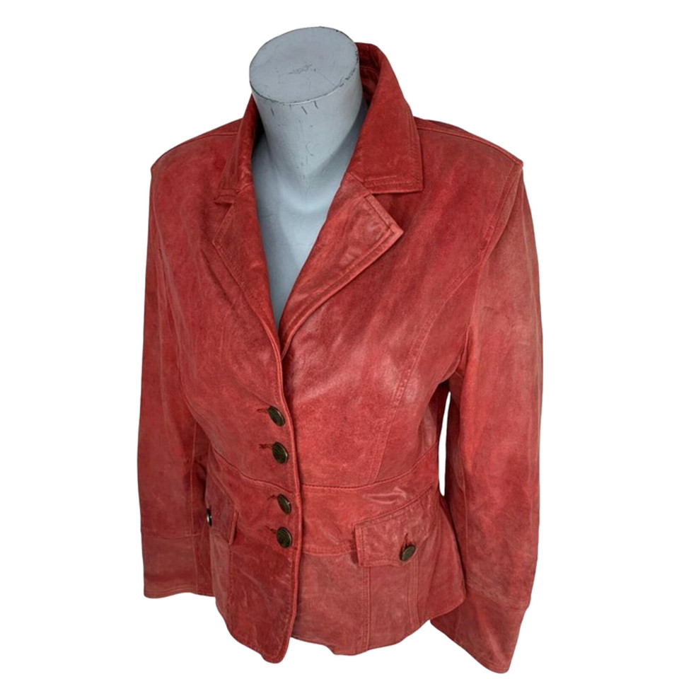Arma Giacca/Cappotto in Pelle in Rosso