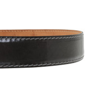 Reptile's House Patent leather belt in anthracite