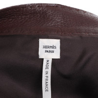Hermès Leather pants in brown