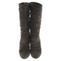 Christian Louboutin Bottes en Daim en Gris