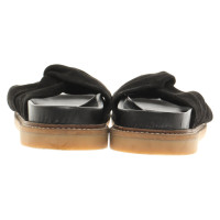 Ganni Sandals Leather in Black