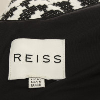 Reiss Kleid in Schwarz/Weiß