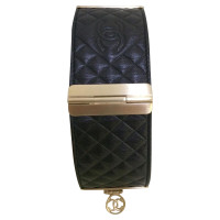 Chanel Armband Leer in Zwart