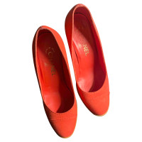 Chanel Wedges aus Canvas in Rot