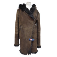 Giorgio Brato Lamb fur coat with hood