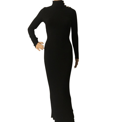 Balmain Kleid aus Wolle in Schwarz