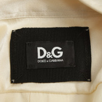 D&G camicetta di seta in crema