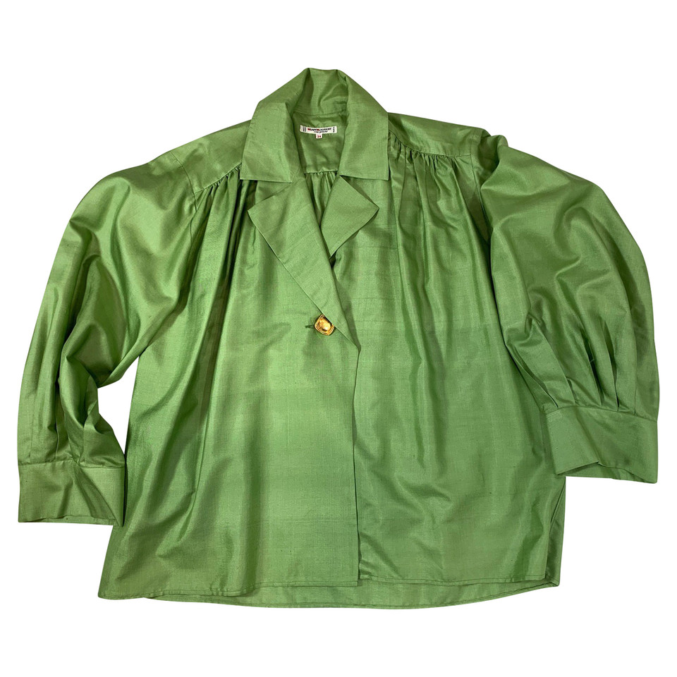 Yves Saint Laurent Kleid aus Seide in Grün