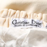 Christian Dior Jupe en Laine en Crème