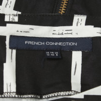 French Connection Kleid in Schwarz/Weiß 