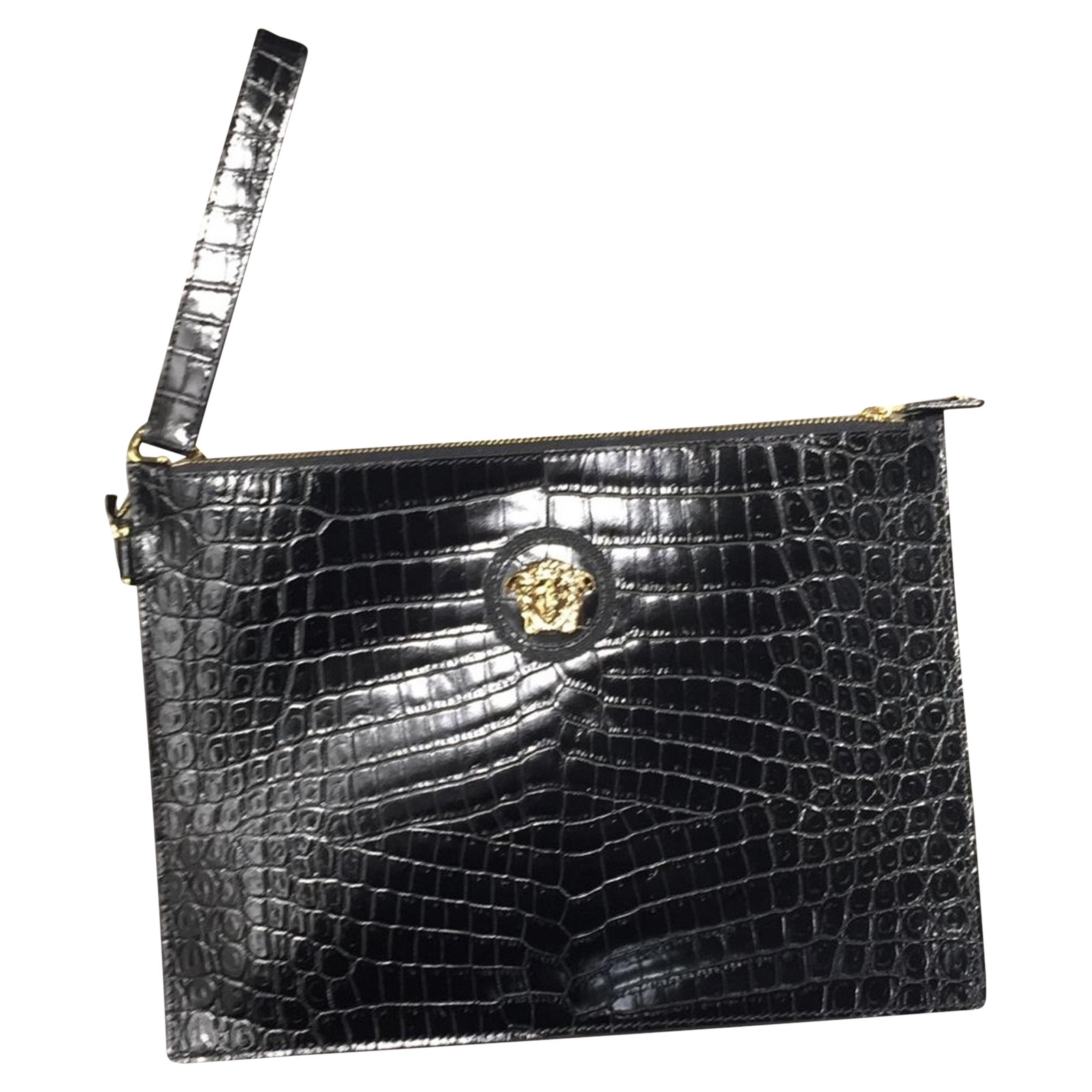 Versace Clutch Bag Leather in Black - Second Hand Versace Clutch Bag  Leather in Black buy used for 390€ (5773344)