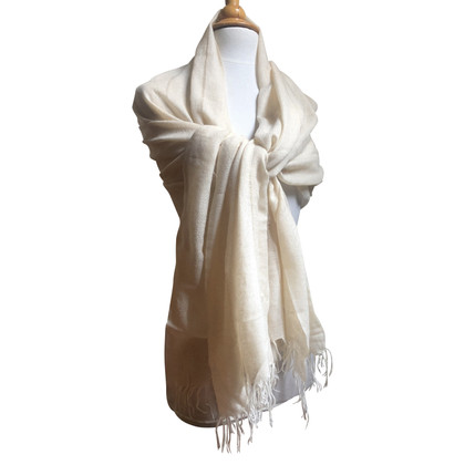 Blumarine Echarpe/Foulard en Cachemire en Blanc