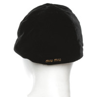 Miu Miu Velvet cap in black