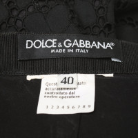 Dolce & Gabbana Zwarte rok met kantpatroon