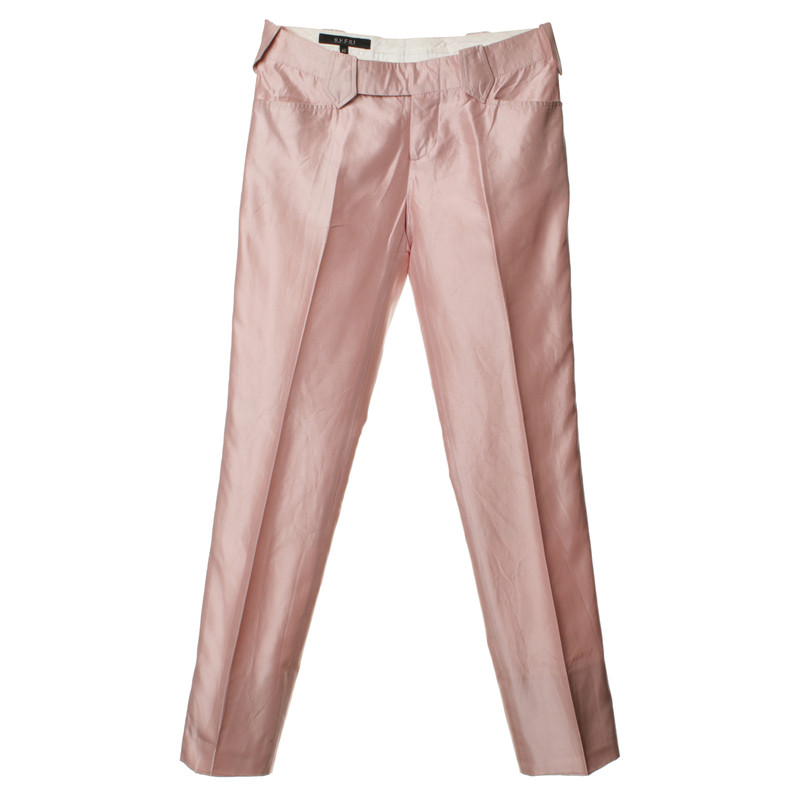 Gucci Zijden broek in roze