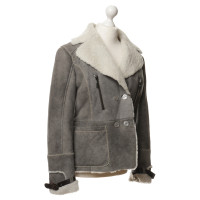 Just Cavalli Lamb fur jacket in grey