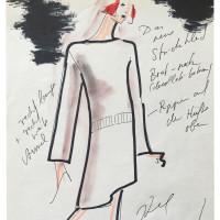 Karl Lagerfeld Fashion Sketch