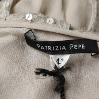 Patrizia Pepe Top Silk in Taupe