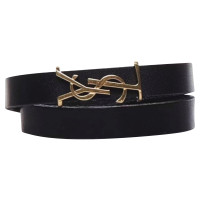 Yves Saint Laurent Bracelet/Wristband Leather in Black
