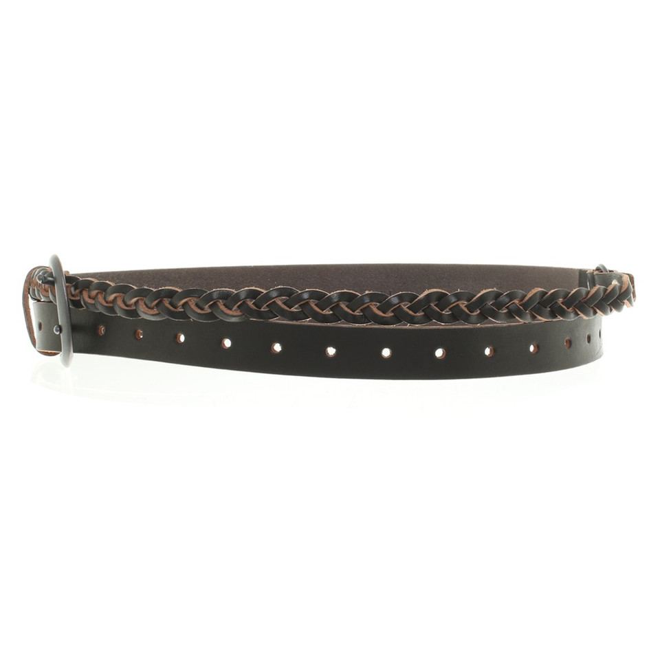 Yohji Yamamoto Leather belt in black