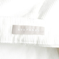Stefanel Jupe en Coton en Blanc