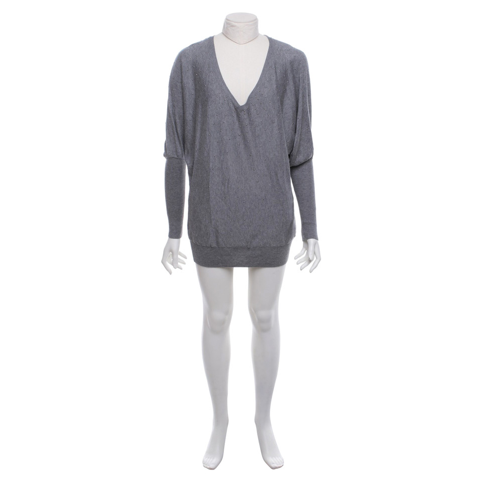 Velvet Pullover in Grau