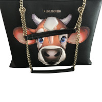 Moschino Love Cow Leather Cow Black Black