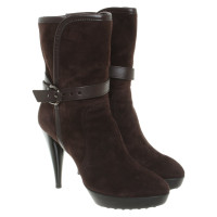 Tod's Bottines en Daim en Marron