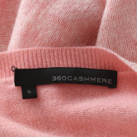 360 Sweater Kasjmier truien in roze / creme