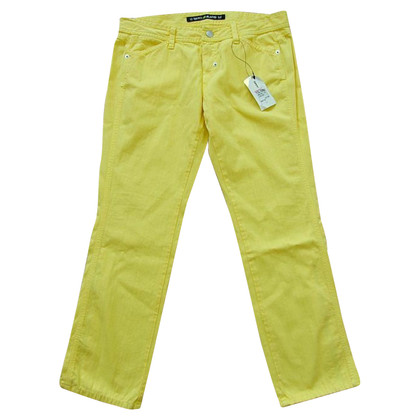 Dkny Trousers Cotton in Yellow