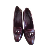 Tod's Wine red pumps with tassels