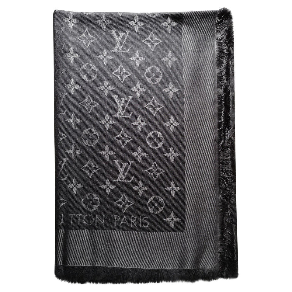 Louis Vuitton Monogram Glansdoek in zilver / zwart