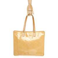 Louis Vuitton Tote Bag en cuir verni en jaune