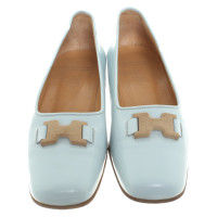 Hermès Slippers/Ballerinas Leather in Blue