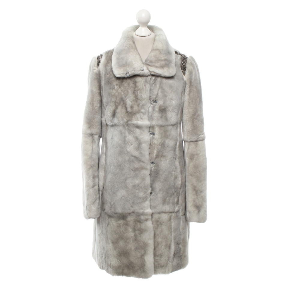 Patrizia Pepe Jacket/Coat Fur in Grey