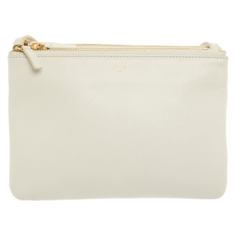 Céline Trio Bag in Pelle in Crema