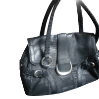 Just Cavalli Handtasche aus Leder in Schwarz