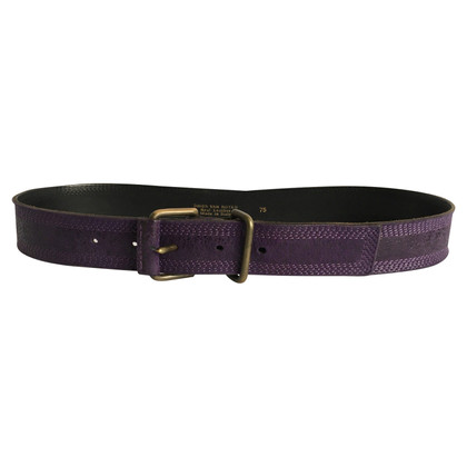 Dries Van Noten Belt Leather in Violet