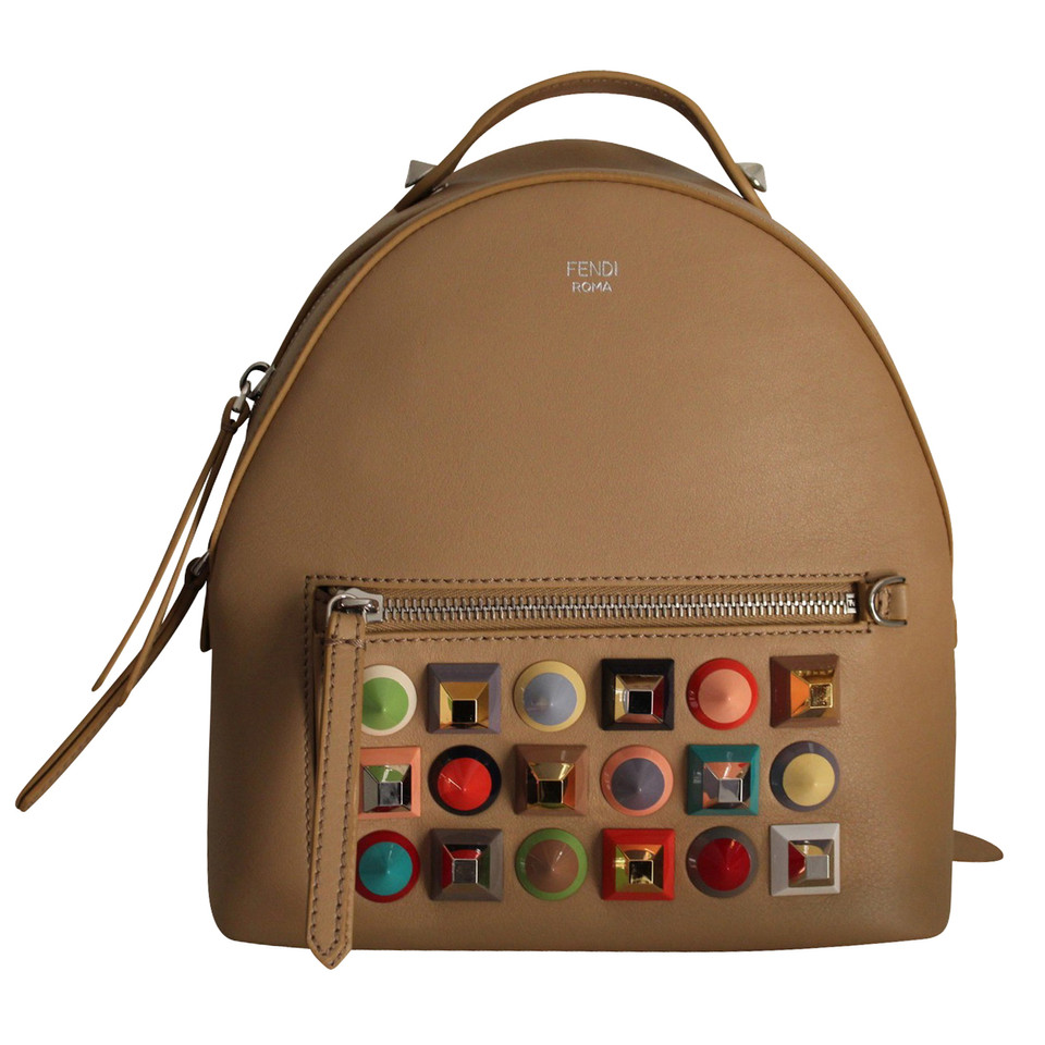 Fendi Studded Leather Backpack