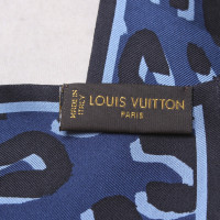 Louis Vuitton Seidentuch in Blau/Schwarz