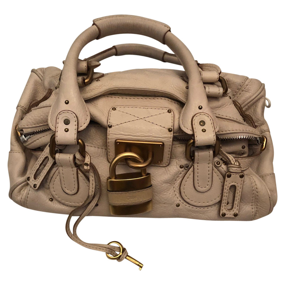 Chloé Paddington Bag en Cuir en Crème